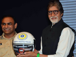 Amitabh Bachchan Distributes Helmets To Traffic Policemen