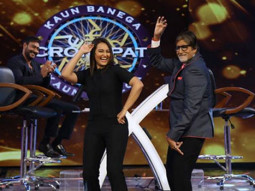 Ajay Devgn, Sonakshi Sinha, Prabhu Dheva Promote ‘Action Jackson’ On ‘Kaun Banega Crorepati Season 8’