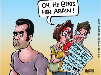 Bollywood Toons: Salman beats Katrina Bollywood Toons: Salman beats Katrina