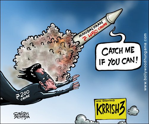 Bollywood Toons: Krrish Vs Mangalyaan
