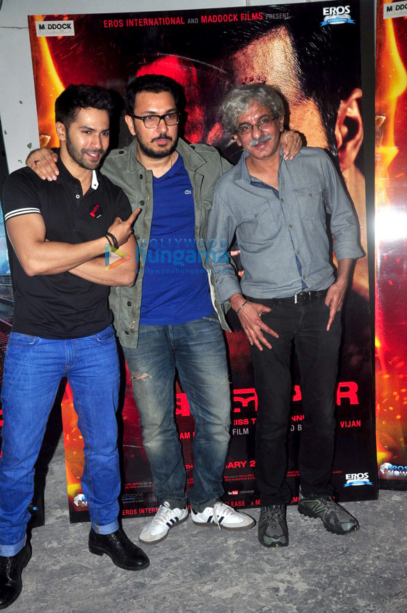 varun dhawan promotes badlapur at mehboob studio 10