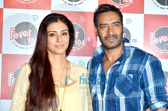 ajay devgn tabu promote drishyam on radio fever 104 fm 3