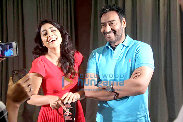 ajay devgn shriya saran promote drishyam 4