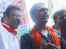 BJP Workers Protest Outside Neha Dhupia’s Residence