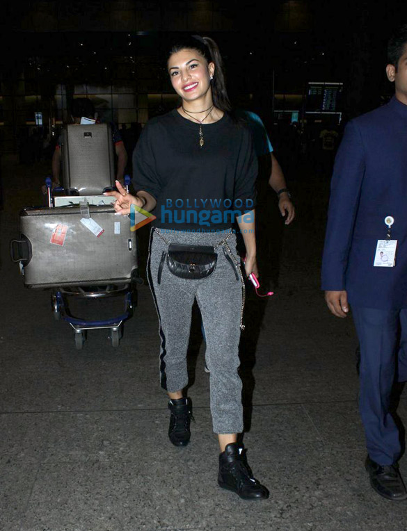 jacqueline fernandez arrives after the london shoot of housefull 3 5