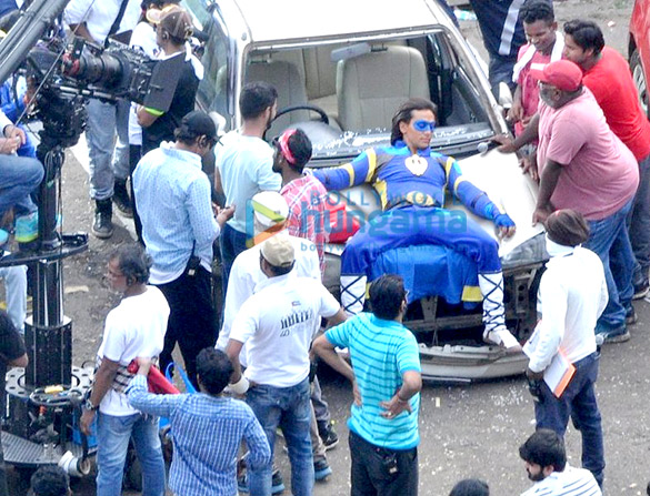 tigers shroff snapped in action on the sets of a flying jatt 7