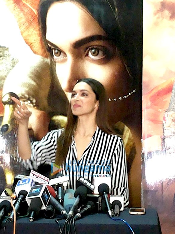 deepika padukone addresses at the press conference on the great feedback of bajirao mastani 4