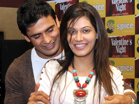 cast of valentines night grace the films press meet at spice mall in noida 7