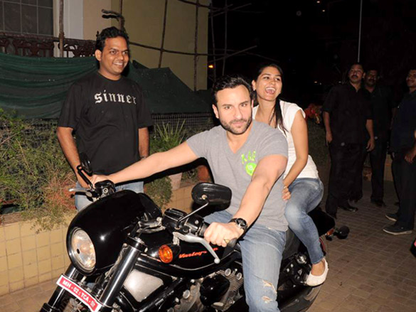 saif takes a bike ride to promote agent vinod 2