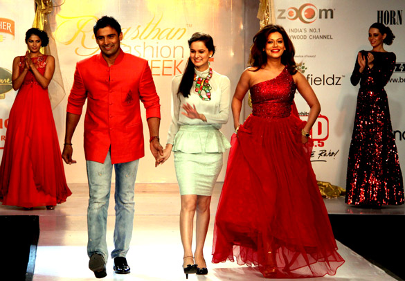 akshay sonakshi promote rowdy rathore at the rajasthan fashion week 3