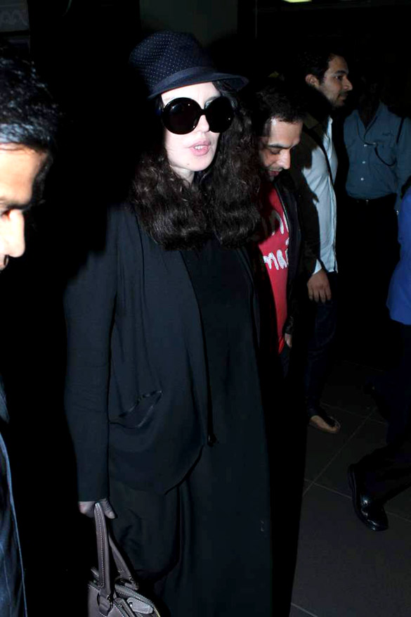 isabelle adjani prem r soni arrive from paris 9