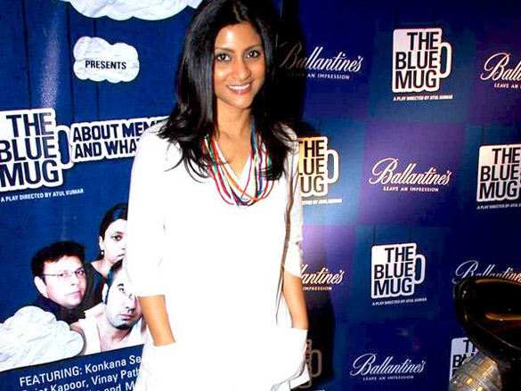 ranvir and konkona at the blue mug play press meet 6