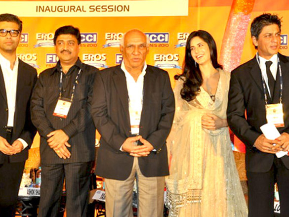 shahrukh katrina kaif and karan johar at ficci frames 2010 inaugural session 5