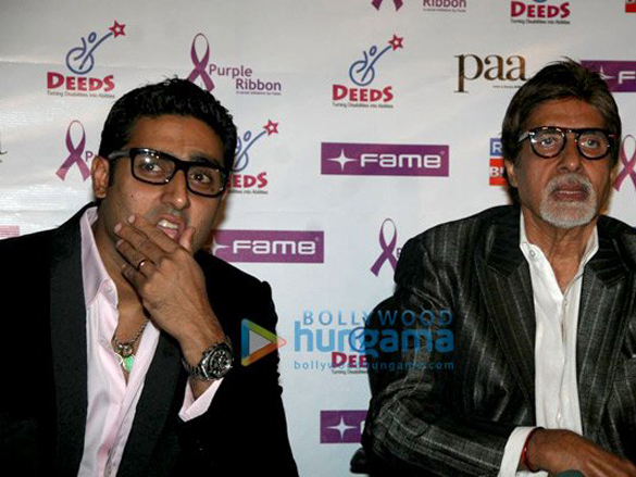 amitabh and abhishek watch paa with kids 11