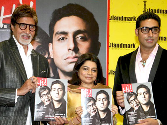 big b and abhishek unveil hi blitz magazine 2