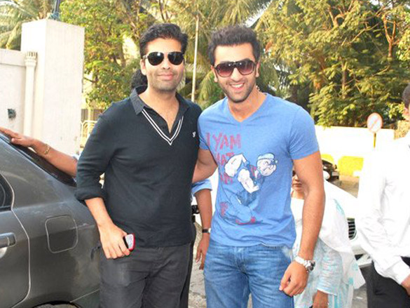 Ranbir Kapoor and Karan Johar at Wake Up Sid DVD launch Media