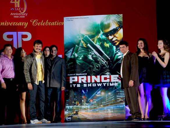 vivek oberoi promotes prince its showtime at the indo american chamber of commerce corporate awards 2