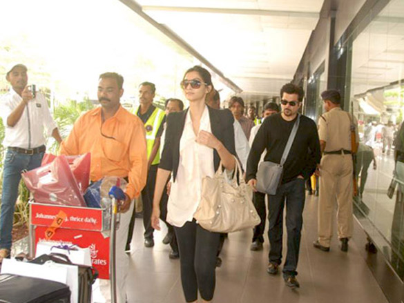 anil kapoor and sonam return from aisha london promotions 2