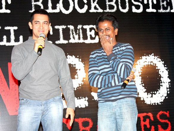 the cast and crew of ghajini celebrate the films 200 crores collections worldwide 24