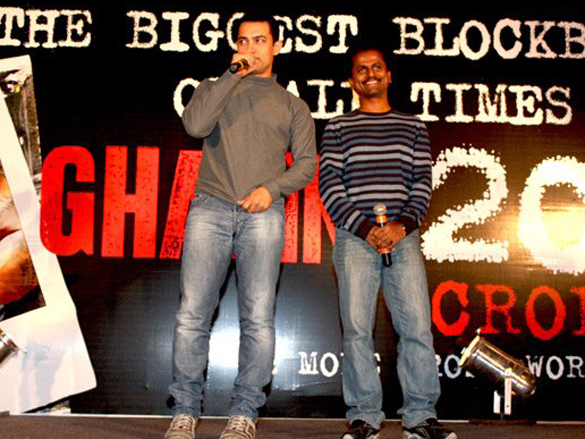 the cast and crew of ghajini celebrate the films 200 crores collections worldwide 26