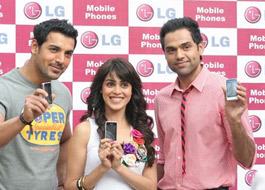 John,Abhay and Genelia roped in to endorse LG mobile phones John,Abhay and Genelia roped in to endorse LG mobile phones