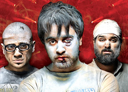 Jago Hind Sangthan damage theatre showing Delhi Belly in Indore