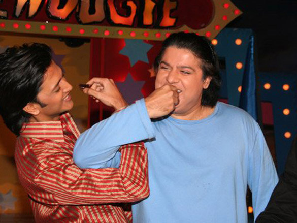 riteish deshmukh and sajid khan at boogy woogy show to promote heyy babyy 4