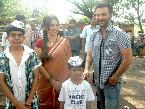 shoot of the film mum bhai the gangsters to support anna hazare 5