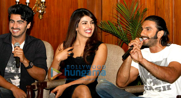 priyanka arjun ranveer at the press conference of gunday in kolkata 3
