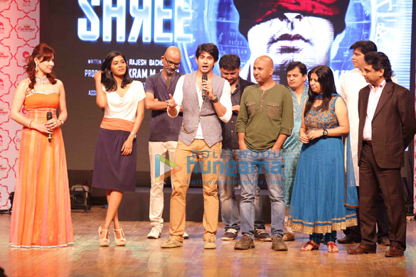 cast and crew of shree promote their film at shanmukhananda auditorium 2
