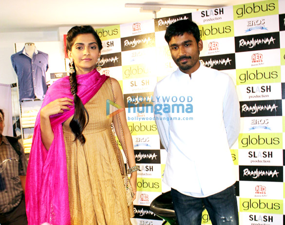 sonam dhanush promote raanjhanaa at globus store in ahmedabad 7