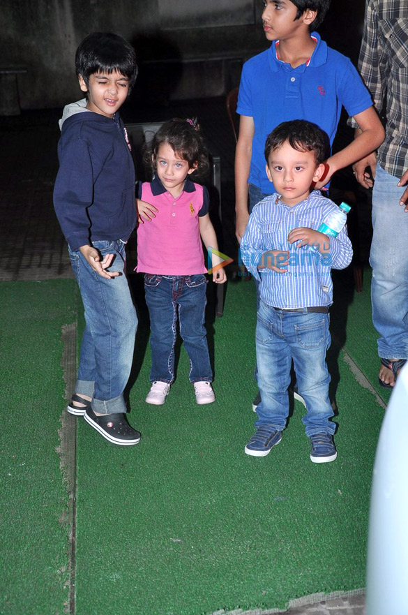 manyata watches policegiri with her kids 3