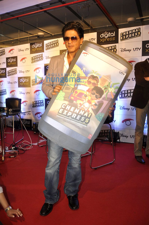 shahrukh rohit shetty at the game launch of chennai express 4
