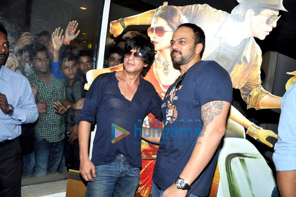 shahrukh rohit shetty promote chennai express at cinemax 2