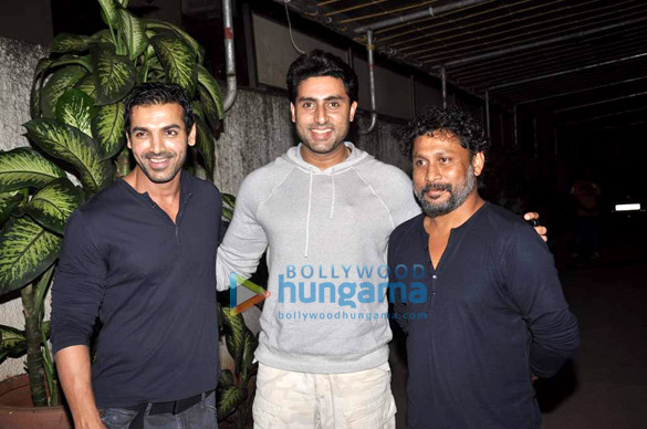 abhishek john uday nargis at the screening of madras cafe 2