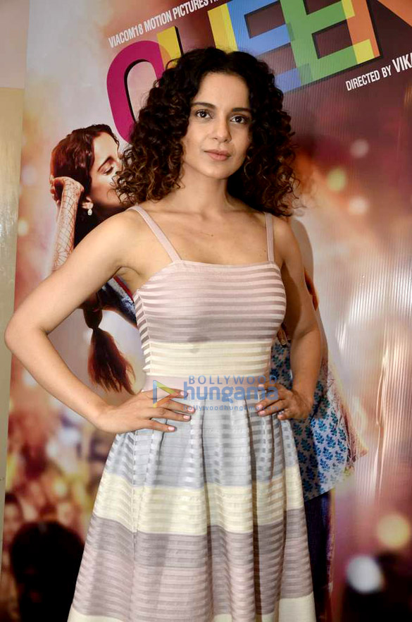 kangna snapped promoting her film queen 4