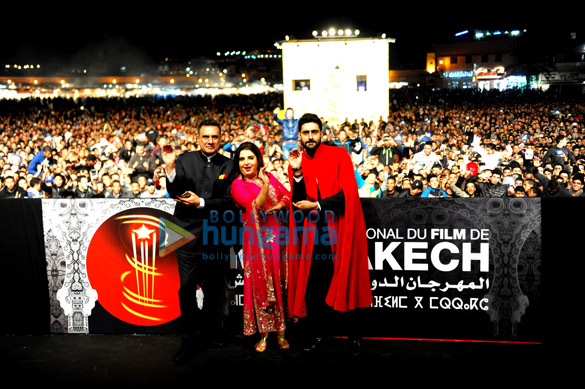 farah khan abhishek bachchan boman irani presented happy new year at the 14th marrakech international film festival 2