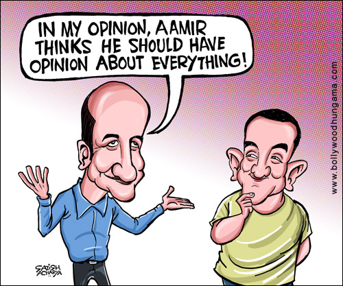 Bollywood Toons: Aamir Khan vs Anupam Kher!