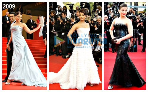 The changing face of Aishwarya at Cannes