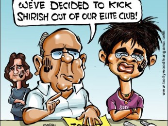 Bollywood Toons: Shirish out of elite slap-club