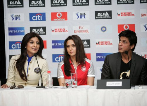 its even stevens for srk preity and shilpa after round 1 of ipl 2009 3