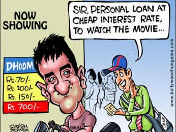 Bollywood Toons: Loan for Dhoom 3 tickets
