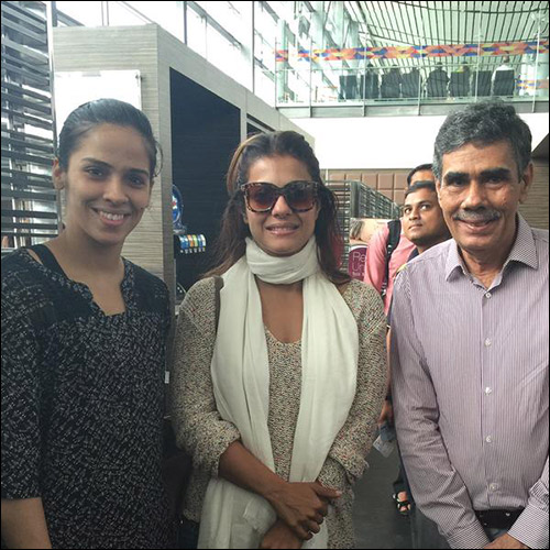 check out badminton champ saina nehwal meets the cast of dilwale 4
