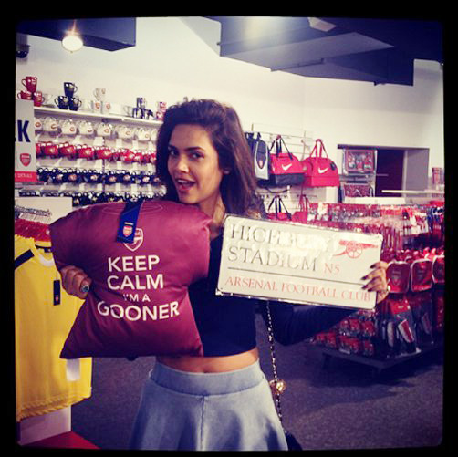 check out esha gupta at arsenal stadium 2