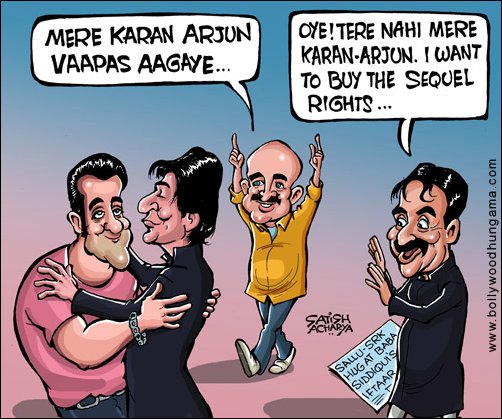Bollywood Toons: Mere Karan-Arjun