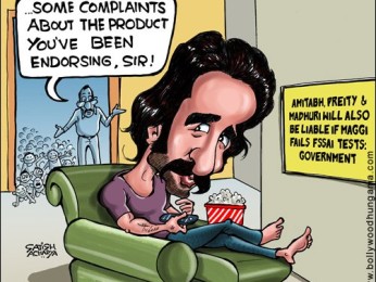 Bollywood Toons: Madhuri, Big B in trouble over Maggi endorsement? Bollywood Toons: Madhuri, Big B in trouble over Maggi endorsement?