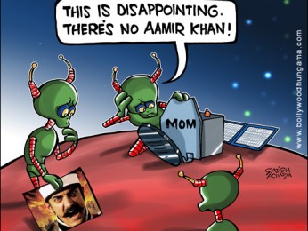 Bollywood Toons: No Mangal Pandey on Mangal-yaan