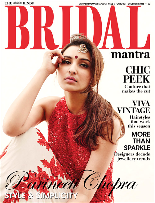 check out parineeti chopra on the cover of bridal mantra 2