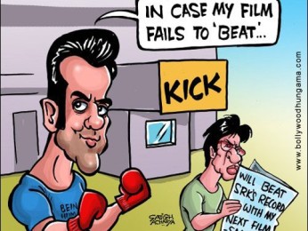 Bollywood Toons: Salman’s ‘Kick’ to SRK Bollywood Toons: Salman’s ‘Kick’ to SRK