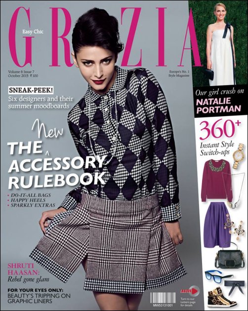 check out shruti haasan on the cover of grazia 2